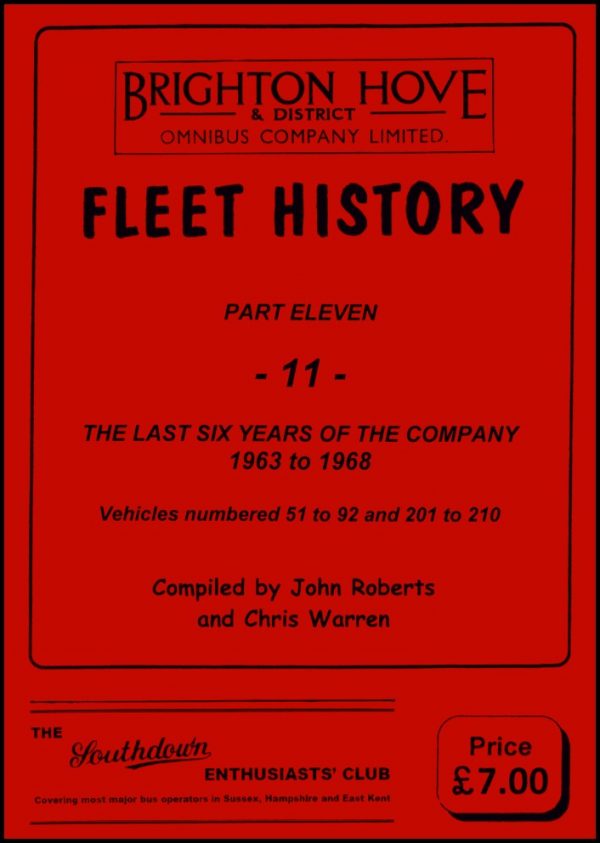 Brighton Hove & District Fleet History part 11 front cover