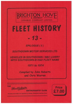 Brighton Hove & District Fleet History part 13 front cover