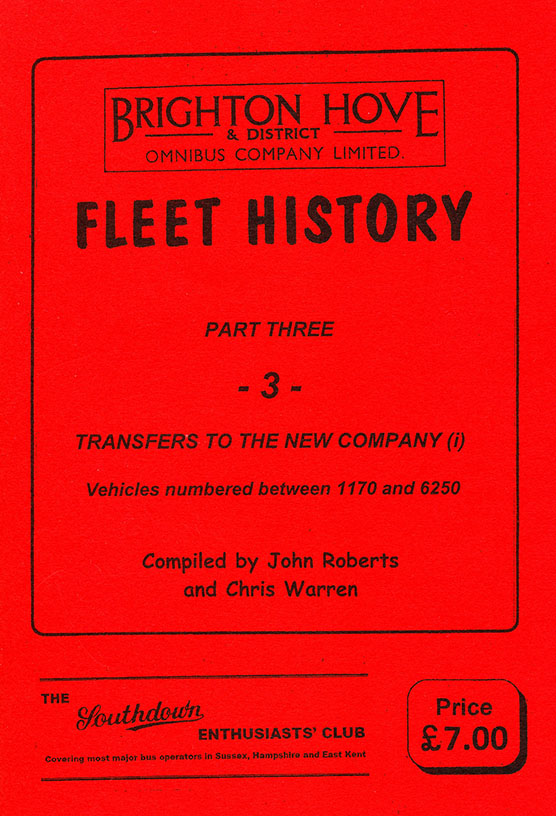 Brighton Hove & District Fleet History part 3 front cover
