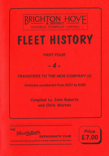 Brighton Hove & District Fleet History part 4 front cover