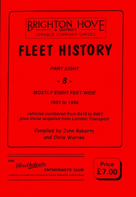 Brighton Hove & District Fleet History part 8 front cover
